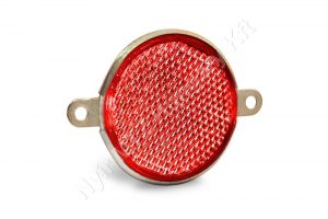 Prizma kerek piros fém két oldalt csavaros D=80 mm