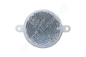 Prizma kerek fehér műanyag két oldalt csavaros D=80 mm