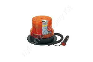 Figyelmeztető fényjelzés sárga villogó 12/24V 7/20 W 130×95 mm mágneses rögzítés szivargyújtós LED Figyelmeztető fényjelzés sárga villogó 12/24V 7/20 W 130×95 mm mágneses rögzítés szivargyújtós LED