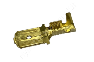 Szigeteletlen rátolható csatlakozó csap, sárgaréz 6.3×0.8 mm