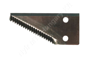 Szélső kaszapenge bal 82x38x22 mm (d=6,3 mm) Massey Ferguson