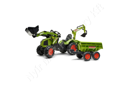 Claas kotró-rakodó homlokrakodóval és Maxi billenő pótkocsival_76078 Claas kotró-rakodó homlokrakodóval és Maxi billenő pótkocsival_76078