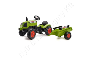 Claas traktor pótkocsival, kotróval és nyitható motorháztetővel Claas traktor pótkocsival, kotróval és nyitható motorháztetővel