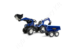 New Holland kotró-rakodó, kanállal és Maxi billenő kapcsolóval