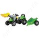 Pedálos traktor homlokrakodóval és pótkocsival, Deutz Fahr Pedálos traktor homlokrakodóval és pótkocsival, Deutz Fahr