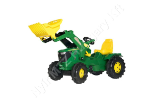 Pedálos traktor homlokrakodóval, John Deere 6210R