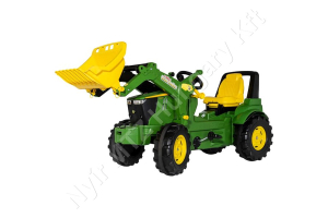 Pedálos traktor John Deere 7310R homlokrakodóval