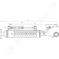 Hidraulikus felső támasztórúd csukló/kampó 565 mm cat.3/3_74059 Hidraulikus felső támasztórúd csukló/kampó 565 mm cat.3/3_74059