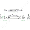 Hidraulikus felső támasztórúd + szelep csapágy/kampó 560 mm cat.2/2_74077 Hidraulikus felső támasztórúd + szelep csapágy/kampó 560 mm cat.2/2_74077