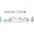 Hidraulikus felső támasztórúd + szelep csapágy/kampó 580 mm cat.2/2_74078 Hidraulikus felső támasztórúd + szelep csapágy/kampó 580 mm cat.2/2_74078
