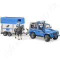 Rendőrségi Land Rover lószállító utánfutóval_75350