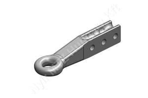 Hegeszthető profilos vonószem 80×60 mm d=50 mm L= 433 mm 2  t Scharmüller