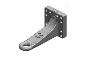 Peremes vonószem Ø50mm 160×160 L340 DIN 9678-2 Scharmüller