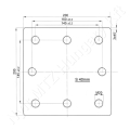 Felhegeszthető lemez 145 x 145 / 160 mm Scharmüller_85069