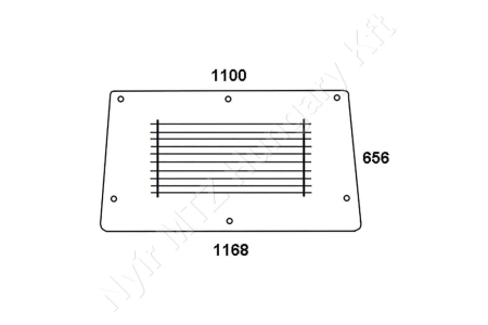 Üveg hátsó szélvédő 1168x656 mm fűthető Zetor UR-II_90835 Üveg hátsó szélvédő 1168x656 mm fűthető Zetor UR-II_90835