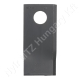 Fűkasza késpenge bal 106x48x4 mm Ø19 mm-es furat, Fella Fűkasza késpenge bal 106x48x4 mm Ø19 mm-es furat, Fella