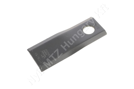 Fűkasza késpenge bal 122x45x4 mm Ø18,25 mm-es furat, Kuhn/Claas/John Deere/New Holland_96153 Fűkasza késpenge bal 122x45x4 mm Ø18,25 mm-es furat, Kuhn/Claas/John Deere/New Holland_96153