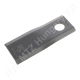 Fűkasza késpenge bal 122x45x4 mm Ø18,25 mm-es furat, Kuhn/Claas/John Deere/New Holland Fűkasza késpenge bal 122x45x4 mm Ø18,25 mm-es furat, Kuhn/Claas/John Deere/New Holland