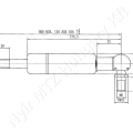 Gázrugó L=586 mm löket:150 mm 140 N Stabilus_95360 Gázrugó L=586 mm löket:150 mm 140 N Stabilus_95360