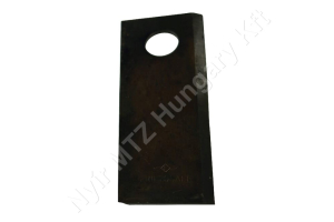 Fűkasza késpenge bal 120x48x4 mm Ø18,5 mm-es furat, Vicon/Gehl/Lely/New Holland/Pöttinger/Deutz-Fahr