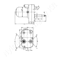 Ablaktörlőmotor 12 V 115° 57 mm_100097