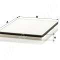 Kabinszűrő 323x235x25 mm MANN-FILTER_97603