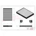 Kabinszűrő 200x196x20 mm HIFI FILTER_97165 Kabinszűrő 200x196x20 mm HIFI FILTER_97165