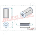 Hidraulikaszűrő betét 76x140 mm HIFI FILTER_110102 Hidraulikaszűrő betét 76x140 mm HIFI FILTER_110102