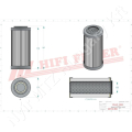 Hidraulikaszűrő betét 150x419 mm HIFI FILTER_110135