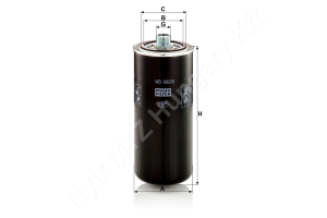 Hidraulikaszűrő 93×230 mm M24x1,5 MANN-FILTER
