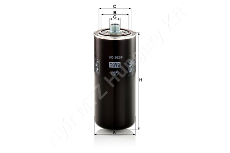 Hidraulikaszűrő 93x230 mm M24x1,5 MANN-FILTER_107432