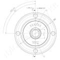 Rövidtárcsa csapágy D=117 mm L=102 mm M22 4 furatos FAG/INA_112635 Rövidtárcsa csapágy D=117 mm L=102 mm M22 4 furatos FAG/INA_112635