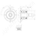 Rövidtárcsa csapágy D=117 mm L=102 mm M22 4 furatos FAG/INA_112635 Rövidtárcsa csapágy D=117 mm L=102 mm M22 4 furatos FAG/INA_112635