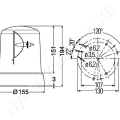 Figyelmeztető fényjelzés sárga villogó 12 V 55W 155x194 mm csavaros rögzítés halogén Hella_114554 Figyelmeztető fényjelzés sárga villogó 12 V 55W 155x194 mm csavaros rögzítés halogén Hella_114554