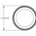 Figyelmeztető fényjelzés sárga villogó 12/24 V 112x175 mm rúdra szerelhető LED Britax_114561 Figyelmeztető fényjelzés sárga villogó 12/24 V 112x175 mm rúdra szerelhető LED Britax_114561