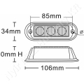 Figyelmeztető fényjelzés sárga villogó 12/24 V 6W 106x30 mm csavaros rögzítés LED_114608 Figyelmeztető fényjelzés sárga villogó 12/24 V 6W 106x30 mm csavaros rögzítés LED_114608