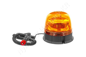 Figyelmeztető fényjelzés sárga villogó 12/24 V 8W 140×140 mm mágneses rögzítés szivargyújtós LED
