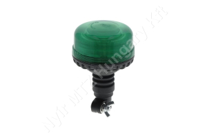 Figyelmeztető fényjelzés zöld villogó 12/24 V 17W 115×179 mm rúdra szerelhető LED