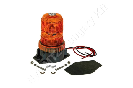 Figyelmeztető fényjelzés sárga villogó 12/24 V 22W 61x131 mm csavaros rögzítés LED_114590 Figyelmeztető fényjelzés sárga villogó 12/24 V 22W 61x131 mm csavaros rögzítés LED_114590