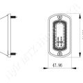 Figyelmeztető fényjelzés sárga villogó 12/24 V 9W 90,8x27,9 mm csavaros rögzítés LED_114624 Figyelmeztető fényjelzés sárga villogó 12/24 V 9W 90,8x27,9 mm csavaros rögzítés LED_114624