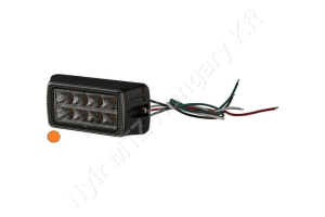 Figyelmeztető fényjelzés sárga villogó 12/24 V 24W 93,1×26 mm csavaros rögzítés LED