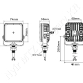 Figyelmeztető fényjelzés sárga villogó 12/24 V 6W 74x38 mm csavaros rögzítés LED_114609 Figyelmeztető fényjelzés sárga villogó 12/24 V 6W 74x38 mm csavaros rögzítés LED_114609