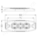 Figyelmeztető fényjelzés sárga villogó 12/24 V 6,7W 82x9 mm csavaros rögzítés LED_114606 Figyelmeztető fényjelzés sárga villogó 12/24 V 6,7W 82x9 mm csavaros rögzítés LED_114606