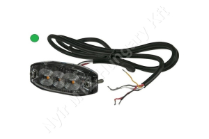 Figyelmeztető fényjelzés zöld villogó 12/24 V 6,7W 82×9 mm csavaros rögzítés LED