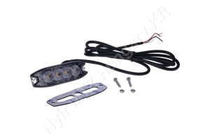 Figyelmeztető fényjelzés sárga villogó 12/24 V 6,7W 98×8 mm csavaros rögzítés LED