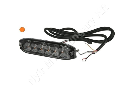 Figyelmeztető fényjelzés sárga villogó 12/24 V 7W 130x7 mm csavaros rögzítés LED_114611 Figyelmeztető fényjelzés sárga villogó 12/24 V 7W 130x7 mm csavaros rögzítés LED_114611