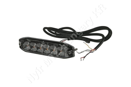 Figyelmeztető fényjelzés sárga villogó 12/24 V 7W 130x7 mm csavaros rögzítés LED_114612 Figyelmeztető fényjelzés sárga villogó 12/24 V 7W 130x7 mm csavaros rögzítés LED_114612