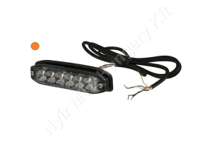Figyelmeztető fényjelzés sárga villogó 12/24 V 14W 130×16 mm csavaros rögzítés LED Figyelmeztető fényjelzés sárga villogó 12/24 V 14W 130×16 mm csavaros rögzítés LED