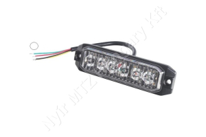 Figyelmeztető fényjelzés fehér villogó 12/24 V 18W 119×13 mm csavaros rögzítés LED Figyelmeztető fényjelzés fehér villogó 12/24 V 18W 119×13 mm csavaros rögzítés LED