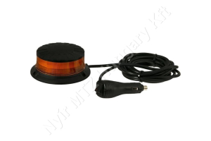 Figyelmeztető fényjelzés sárga villogó 12/24 V 23W 94×52 mm mágneses rögzítés szivargyújtós LED Figyelmeztető fényjelzés sárga villogó 12/24 V 23W 94×52 mm mágneses rögzítés szivargyújtós LED